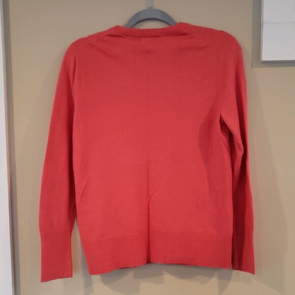 EUC women's Eddie Bauer lightweight coral cardigan size M - Picture 6 of 6